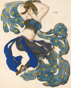 Costume Design For An Odalisque In Sheherezade by Leon Bakst Oil Painting