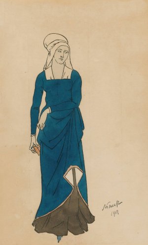 Costume Design For Don Juan by Leon Bakst Oil Painting