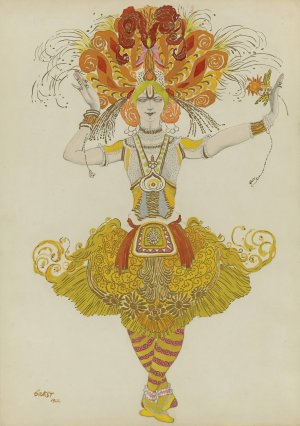 Costume Design For Firebird by Leon Bakst Oil Painting