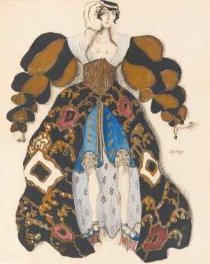 Costume Design For Potiphar's Wife In The Legend Of Joseph by Leon Bakst Oil Painting