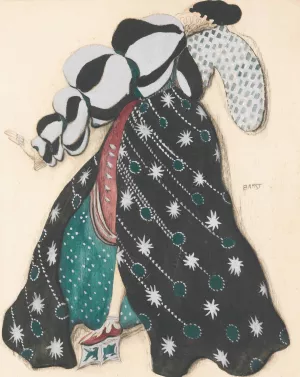 Costume Design For Potiphar's Wife In The Legend Of Joseph by Leon Bakst Oil Painting