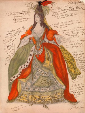 Costume Design for the Queen from 'Sleeping Beauty' by Leon Bakst Oil Painting