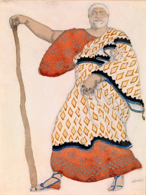 Costume Design for Theseus in 'Oedipus at Colonus' by Leon Bakst Oil Painting