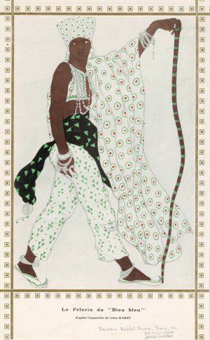 Le Pelerin du 'Dieu bleu' by Leon Bakst Oil Painting
