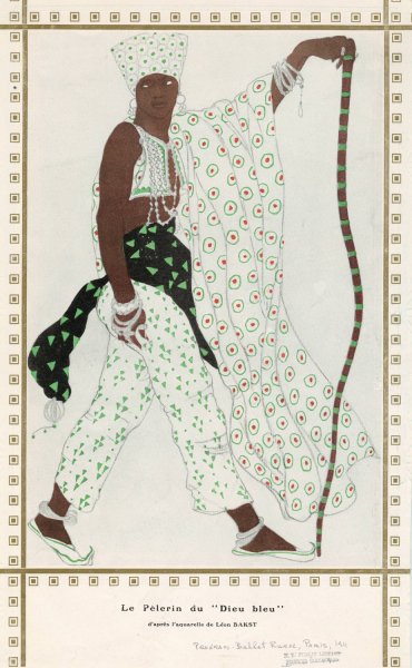 Le Pelerin du 'Dieu bleu' by Leon Bakst - Hand-Painted Oil Painting Reproduction