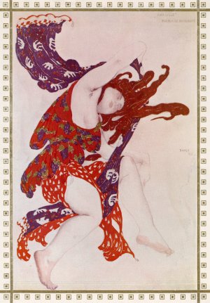 Premiere Bacchante de 'Narcisse' by Leon Bakst Oil Painting