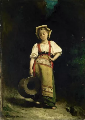 Italian Girl with a Jug painting by Leon Bonnat