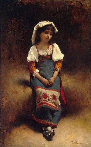 Italian Woman by Leon Bonnat Oil Painting