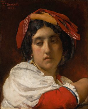 L'italienne by Leon Bonnat Oil Painting
