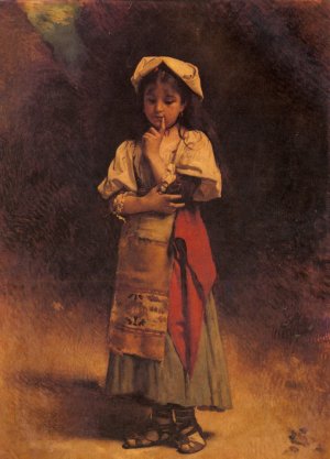 Meditation by Leon Bonnat Oil Painting