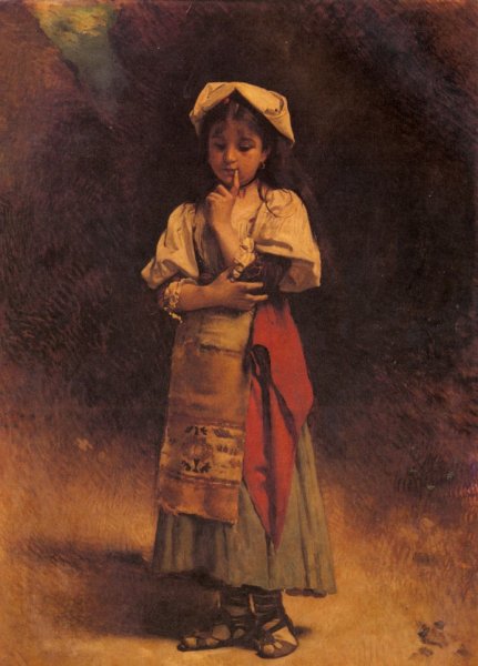 Meditation by Leon Bonnat - Hand-Painted Oil Painting Reproduction