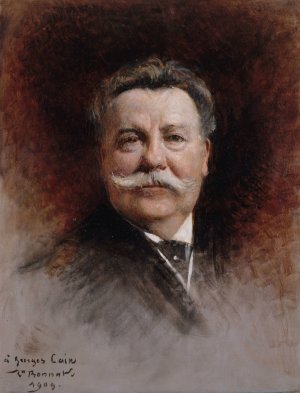 Portrait de Georges Cain by Leon Bonnat Oil Painting