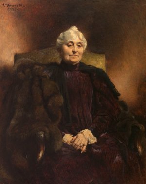 Portrait de Madame Dubernet by Leon Bonnat Oil Painting
