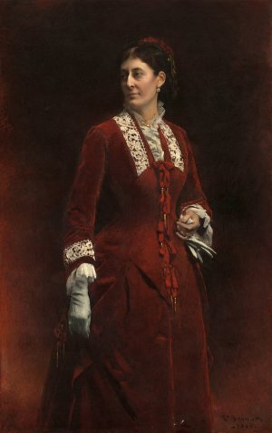 Portrait de Madame Georges Erhler by Leon Bonnat Oil Painting