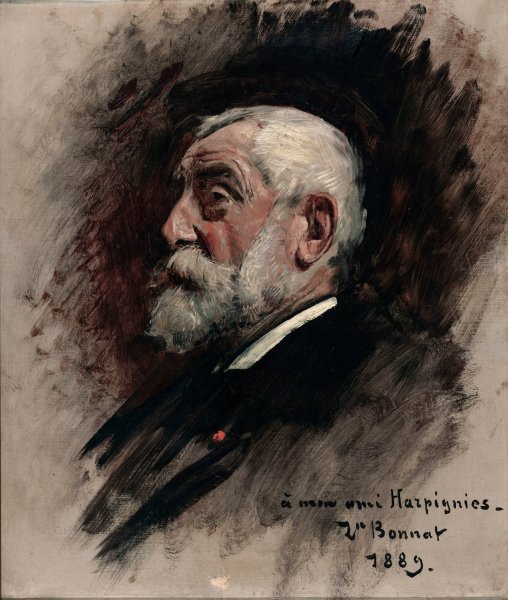 Portrait d'Henri Harpignies  by Leon Bonnat - Hand-Painted Oil Painting Reproduction