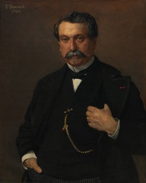 Portrait of a Man by Leon Bonnat Oil Painting