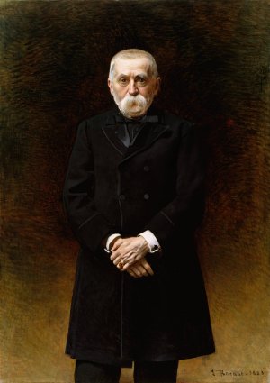 Portrait of William T. Walters by Leon Bonnat Oil Painting