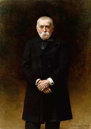 Portrait of William T. Walters by Leon Bonnat Oil Painting