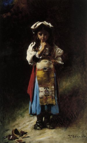The Broken Jug by Leon Bonnat Oil Painting