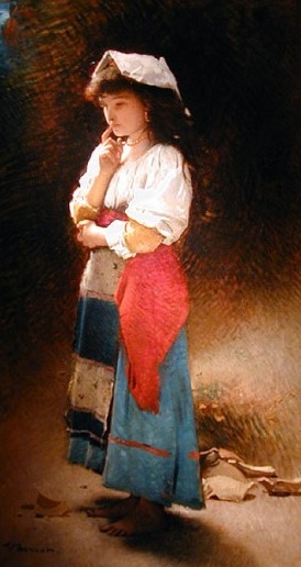 The Dilemma by Leon Bonnat Oil Painting