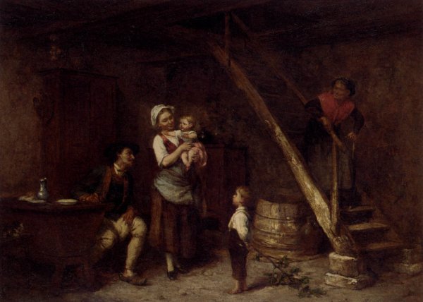 Main Product Photo of The Centre of Attention Painting by Leon Caille
