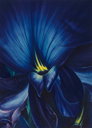 Chinese Delphinium Oil painting by Leon Carroll