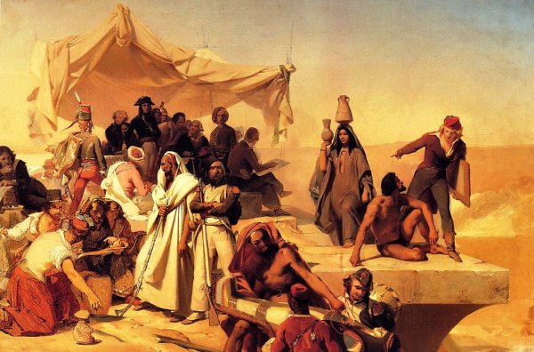 The Egyptian Expedition Under the Command of Bonaparte by Leon Cogniet - Hand-Painted Oil Painting Reproduction