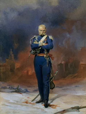 The Polish Officer, Praga 1831 by Leon Cogniet Oil Painting