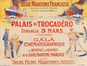 Gala cinematographique au benefice des oeuvres de la Ligue Maritime by Leon Couturier Oil Painting