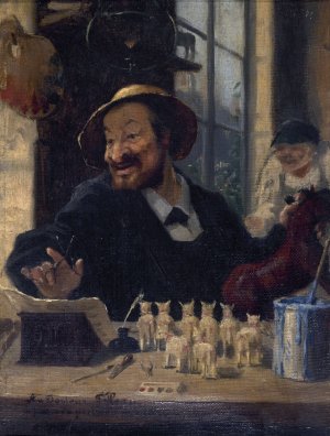 Portrait d'Alexandre Schanne by Leon Dehaisne Oil Painting