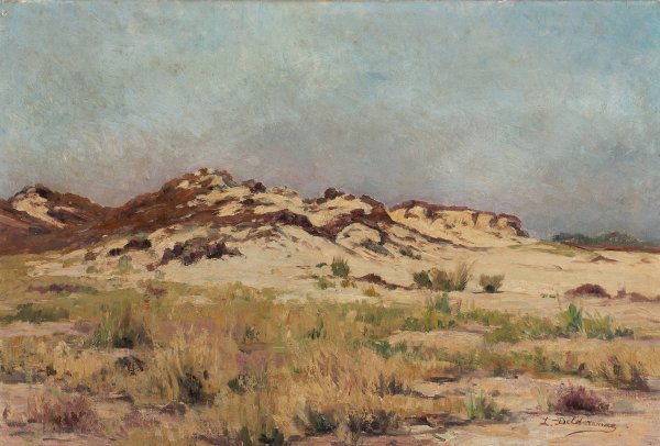Landscape with Sand Dunes  by Leon Delderenne - Hand-Painted Oil Painting Reproduction