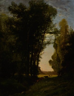Paysage a Magny-les-Hameaux by Leon Flahaut Oil Painting