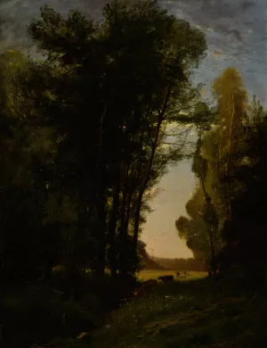 Paysage a Magny-les-Hameaux Oil painting by Leon Flahaut