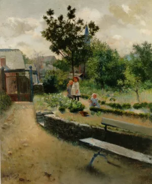 Au Jardin by Leon Frederic Oil Painting