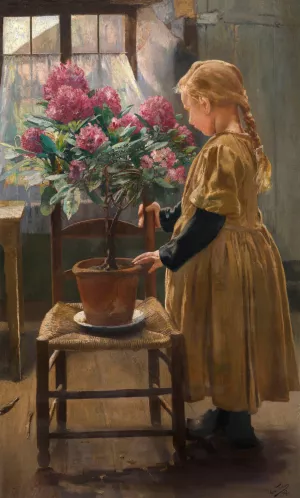 Gabrielle Frederic, the Artist's Daughter by Leon Frederic Oil Painting