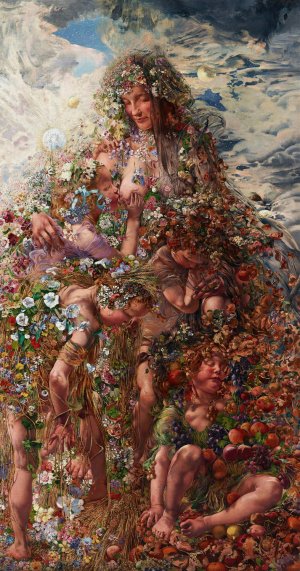 Nature Or Abundance by Leon Frederic Oil Painting
