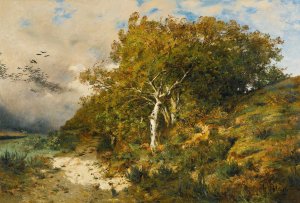 Foret De Fontainebleau by Leon-Germain Pelouse Oil Painting
