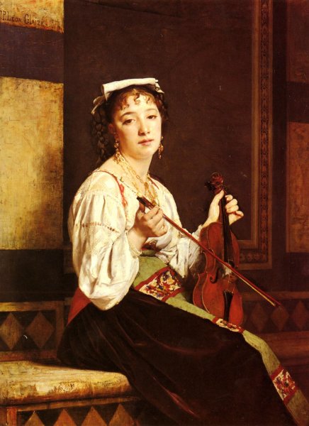 Main Product Photo of Musicienne Italienne Painting by Leon Glaize