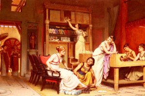 The Sandal Makers by Leon Glaize Oil Painting