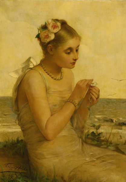 Her Future Before Her  by Leon Herbo - Hand-Painted Oil Painting Reproduction