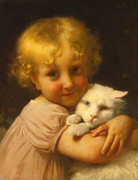 Best Friends  by Leon-Jean-Basile Perrault - Hand-Painted Oil Painting Reproduction