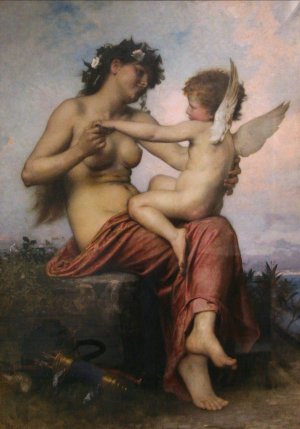 Cupid Captured by Leon-Jean-Basile Perrault Oil Painting