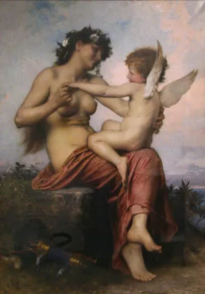 Cupid Captured by Leon-Jean-Basile Perrault Oil Painting