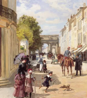 A Summer's Day, Nancy by Leon Joseph Voirin - Oil Painting Reproduction