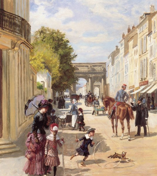 A Summer's Day, Nancy by Leon Joseph Voirin - Hand-Painted Oil Painting Reproduction