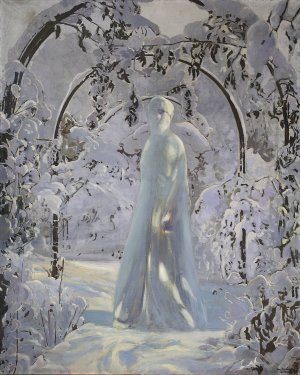 Allegory of winter by Leon Kamir-Kaufmann Oil Painting