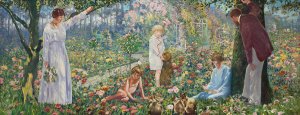 Garden de Louveciennes by Leon Kamir-Kaufmann Oil Painting