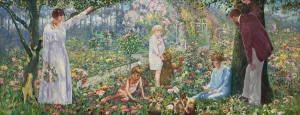 Garden de Louveciennes Oil painting by Leon Kamir-Kaufmann