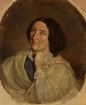 Portrait of Izabela Dzialynska nee Czartoryska by Leon Kaplinski Oil Painting
