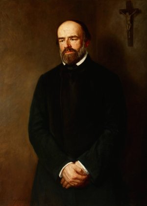 Portrait of Jozef Bohdan Zaleski by Leon Kaplinski Oil Painting